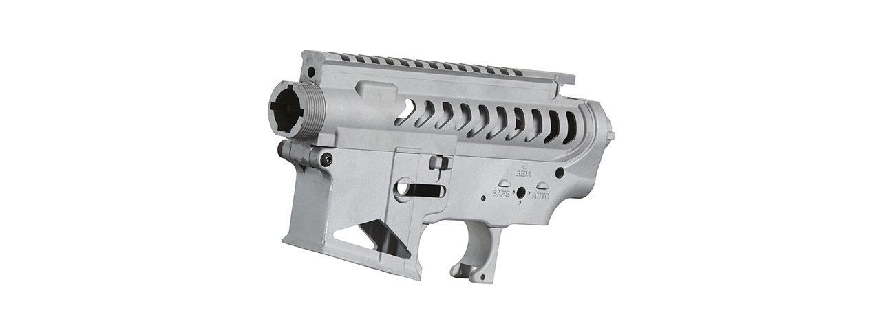 Lancer Tactical M4 AEG Full Metal Unpainted Skeletonized Upper and Lower Receiver - Click Image to Close