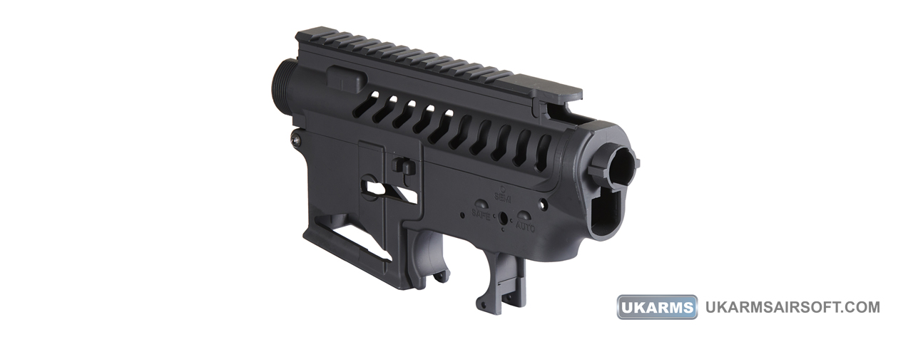 Lancer Tactical M4 AEG Full Metal Upper and Lower Receiver (Color: Black) - Click Image to Close