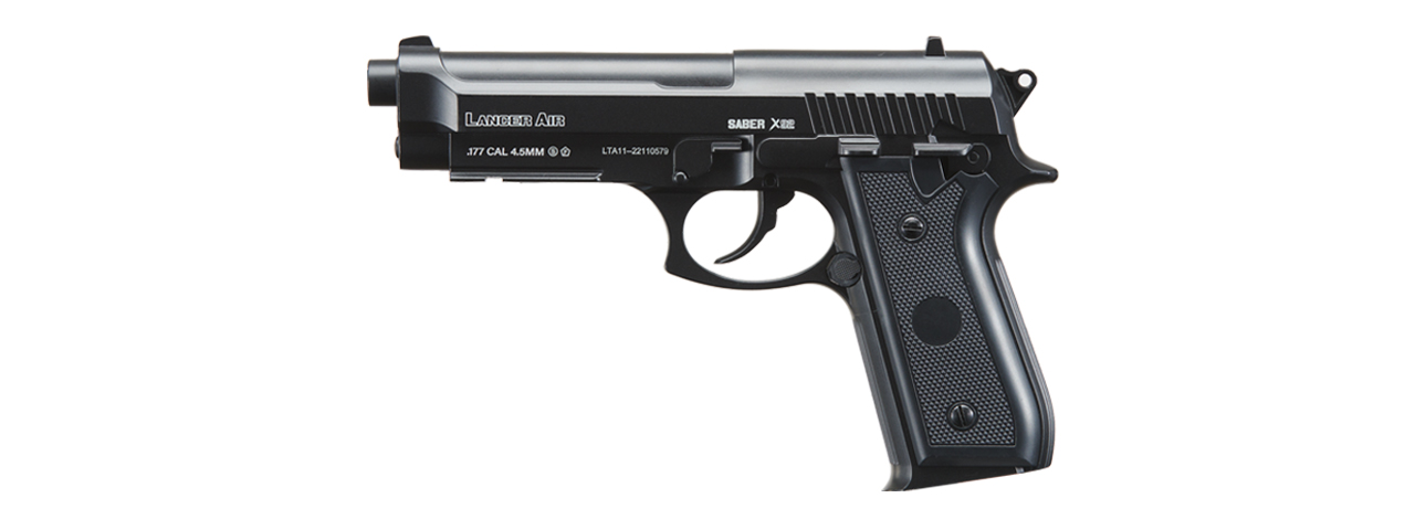 Lancer Air Saber X92 Full Metal Airgun Pistol - Click Image to Close