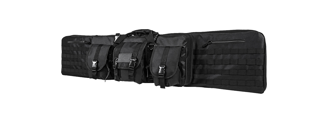 NcStar 55" Double Carbine Case - Black - Click Image to Close