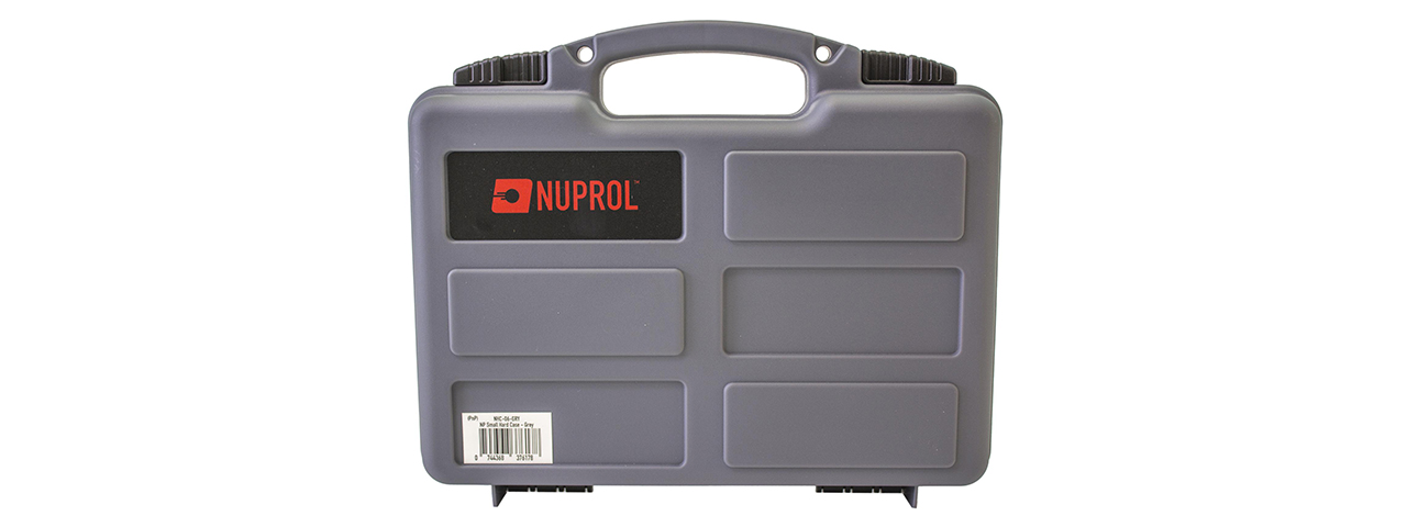 Nuprol Essentials Small Pistol Hard Case 12.5" with Pick and Pluck Foam - Grey - Click Image to Close