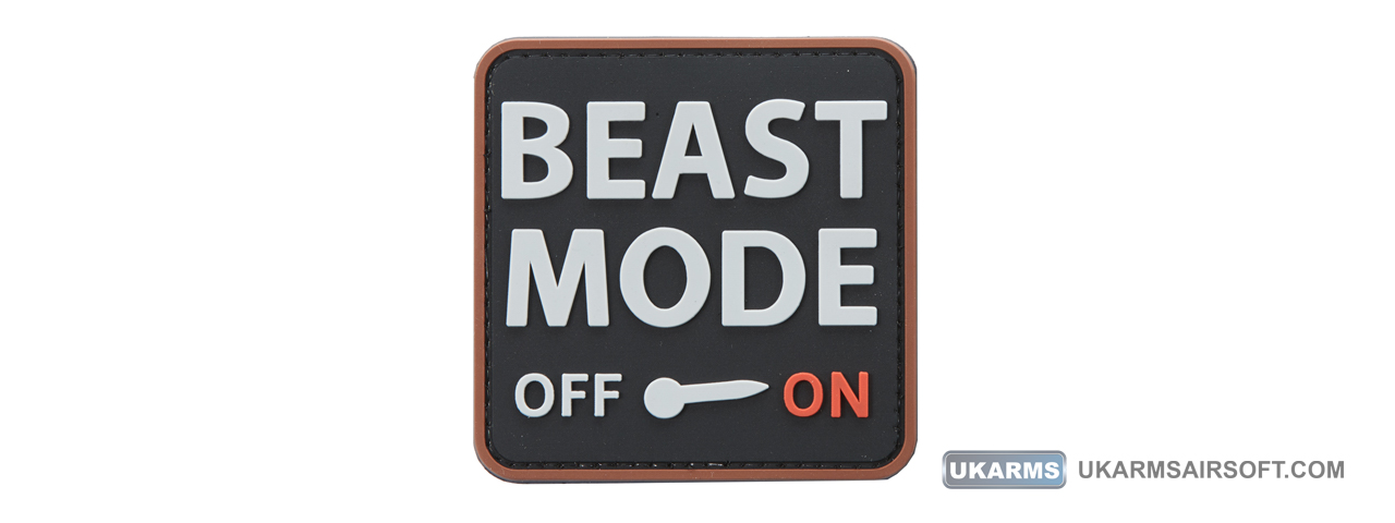 "Beast Mode On" PVC Morale Patch - Click Image to Close