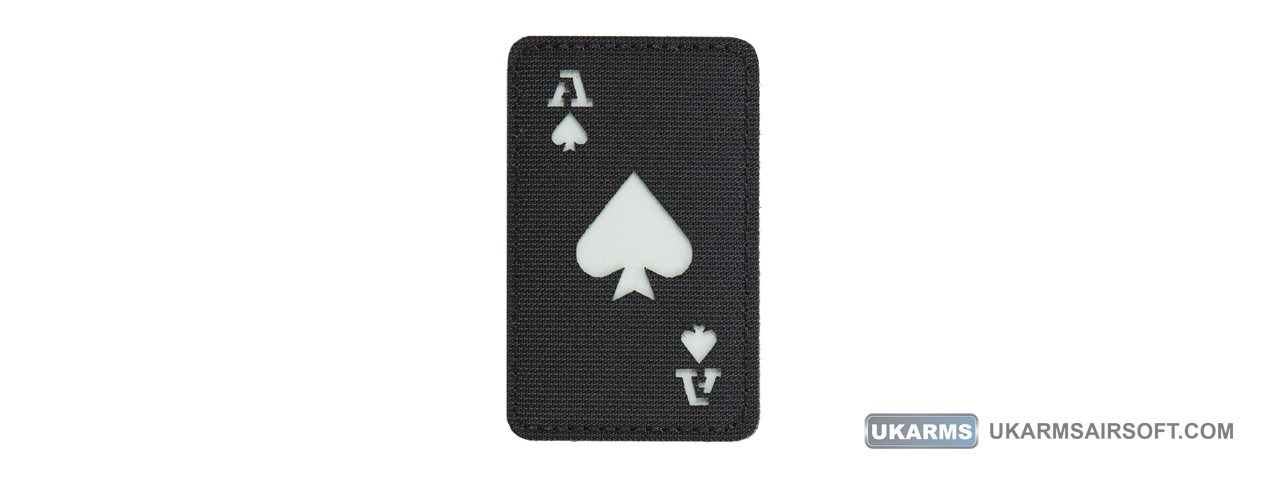 Reflective Poker Ace Morale Patch (Color: Black) - Click Image to Close