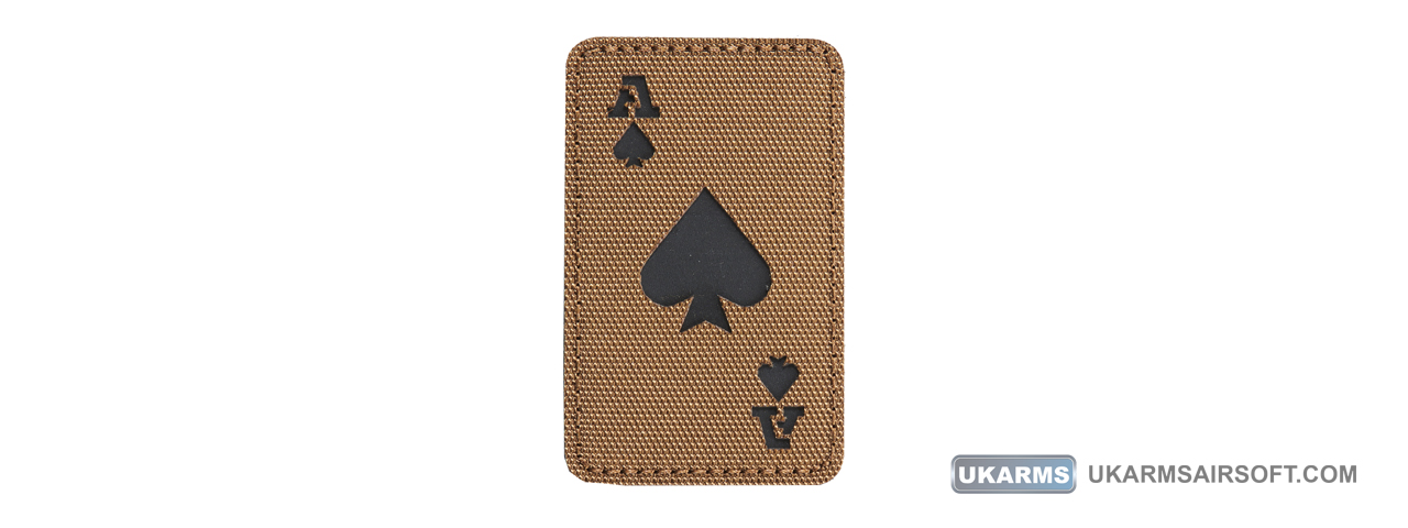 Reflective Poker Ace Morale Patch (Color: Tan) - Click Image to Close