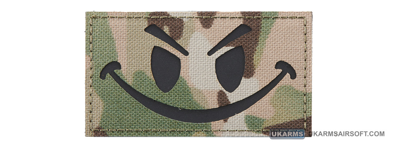 Reflective Evil Smiley Morale Patch (Color: Multi) - Click Image to Close