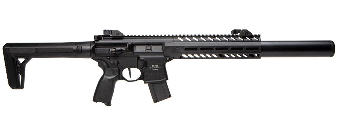 Sig Sauer MCX .177 Caliber CO2 Powered 30rd Air Rifle - Black - Click Image to Close