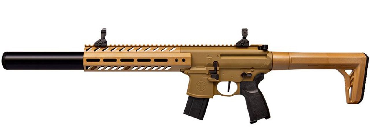 Sig Sauer MCX .177 Caliber CO2 Powered 30rd Air Rifle - Dark Earth - Click Image to Close