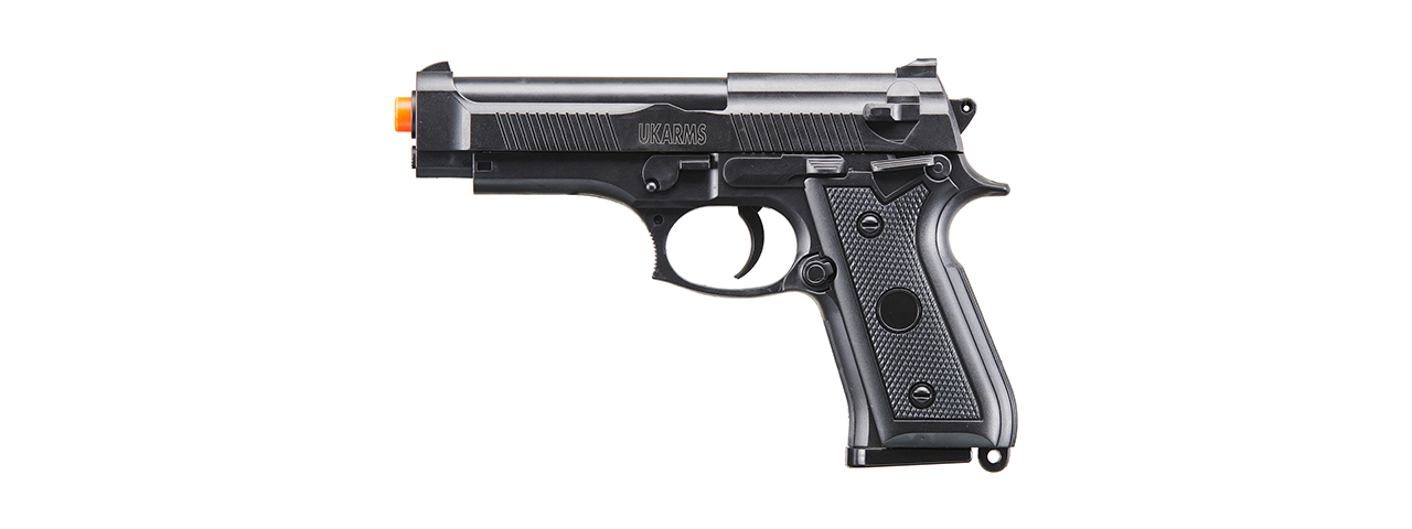 UK Arms V038 Spring Powered Airsoft Pistol (Color: Black) - Click Image to Close