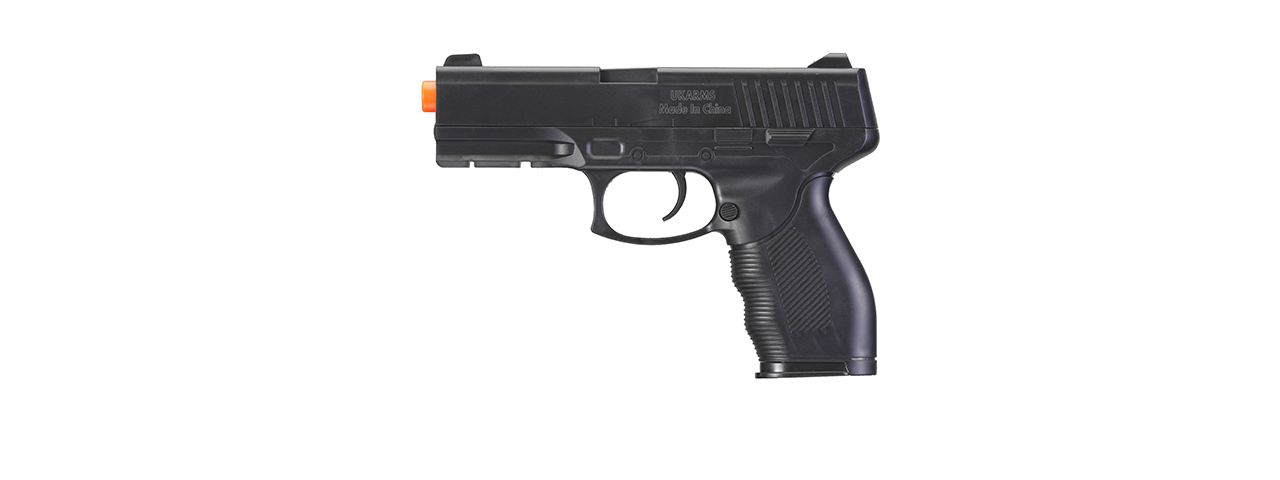 UK Arms V310 Spring Powered Airsoft Pistol (Color: Black) - Click Image to Close