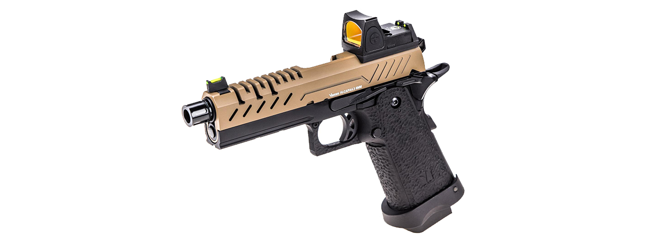 Vorsk Airsoft 4.3 Hi Capa + Micro Red Dot - Black/Tan - Click Image to Close