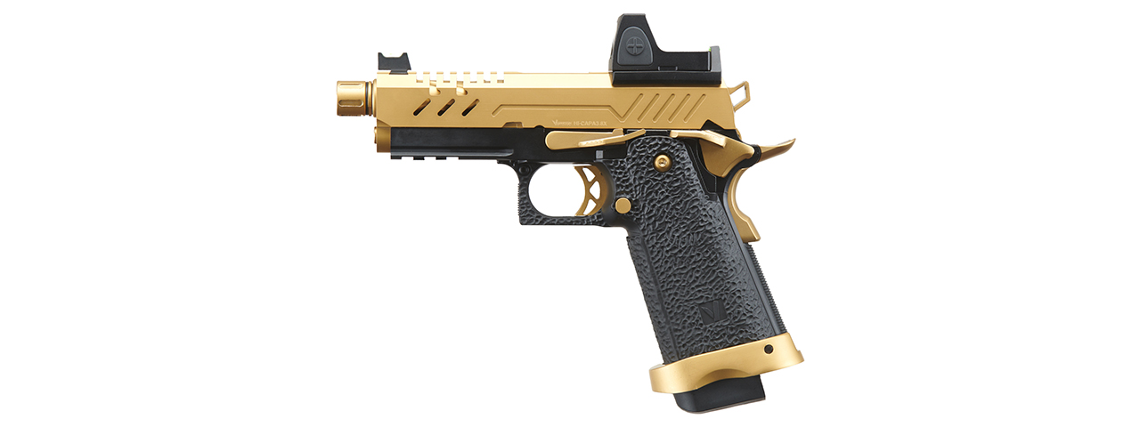 Vorsk Airsoft 3.8 Hi Capa Pro + Micro Red Dot - Gold - Click Image to Close