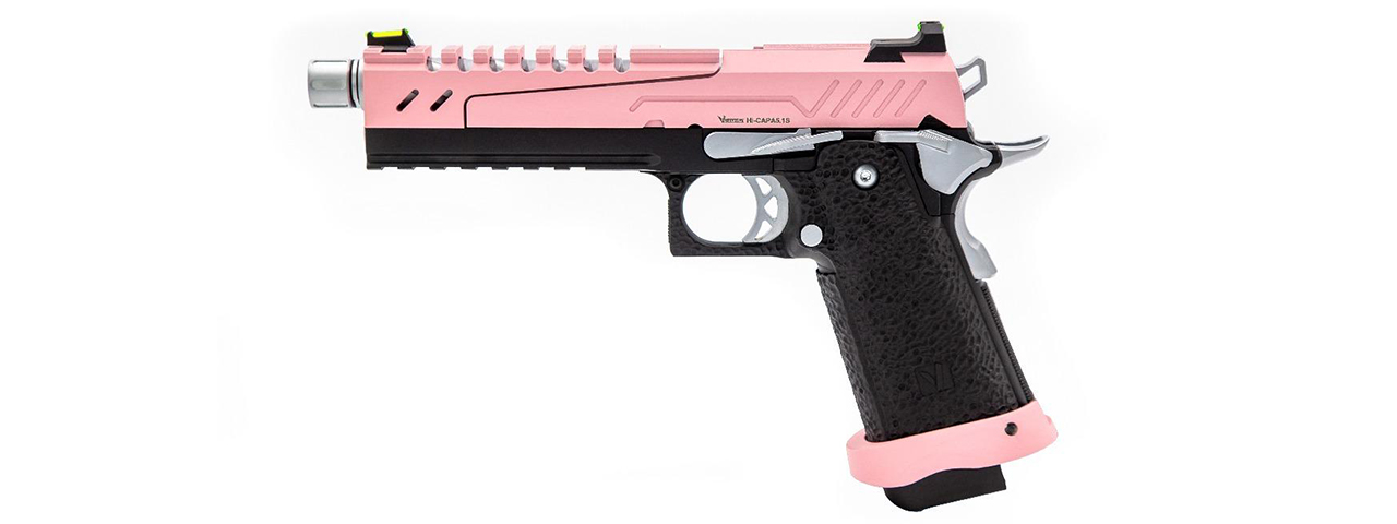 Vorsk Airsoft 5.1 Split Slide Hi Capa - Pink, Black, & Chrome - Click Image to Close