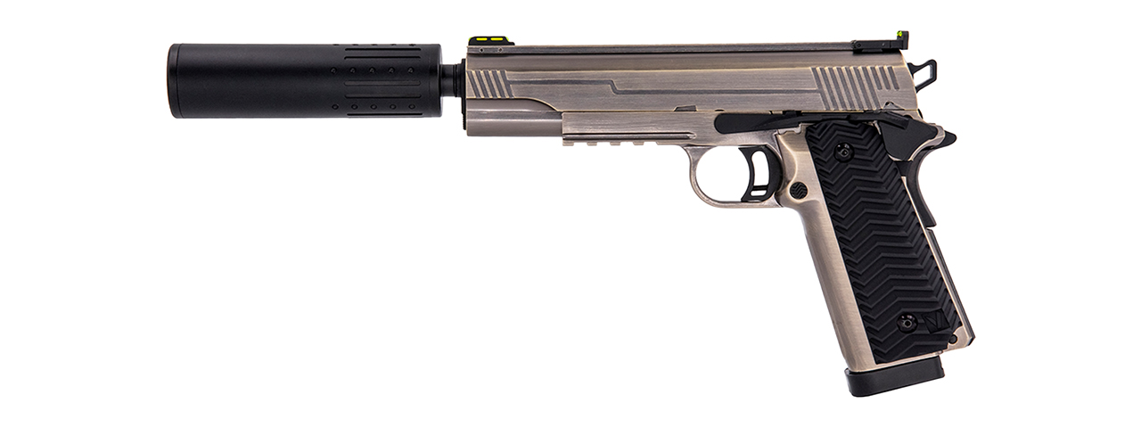 Vorsk Airsoft VX-14 GBB Pistol - Brushed Aluminum - Click Image to Close