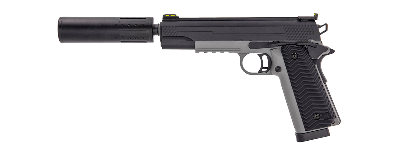 Vorsk Airsoft VX-14 GBB Pistol - Two Tone Black & Grey - Click Image to Close