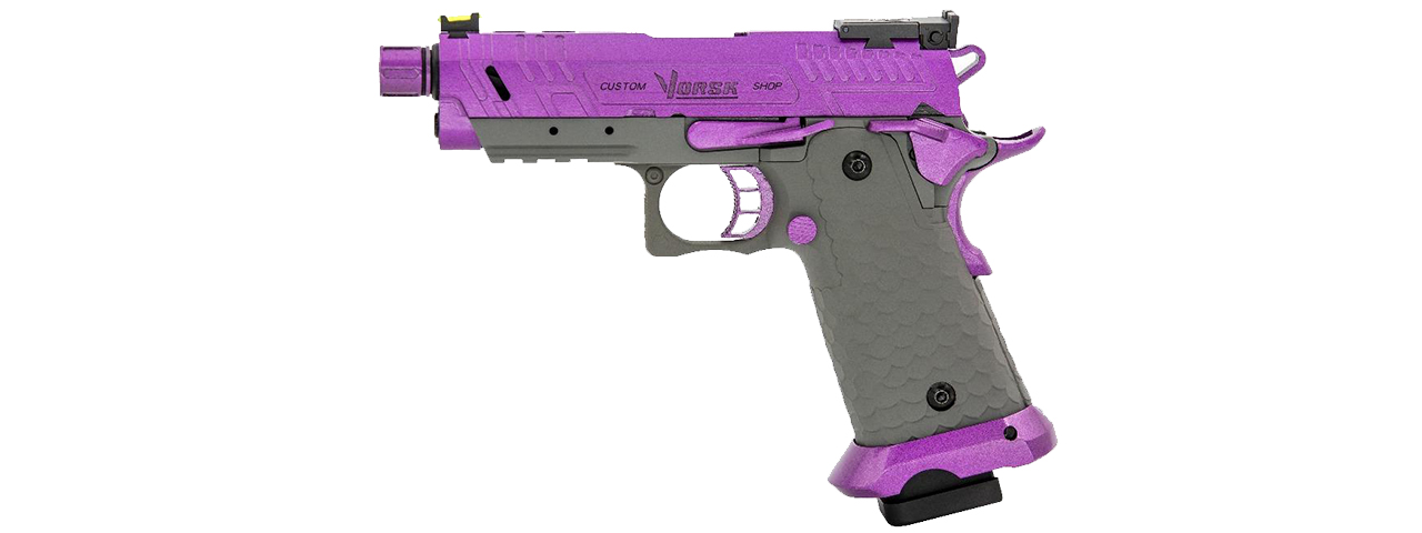 Vorsk Airsoft CS Compact Vengeance 3.8 Hi Capa - Purple/Grey - Click Image to Close