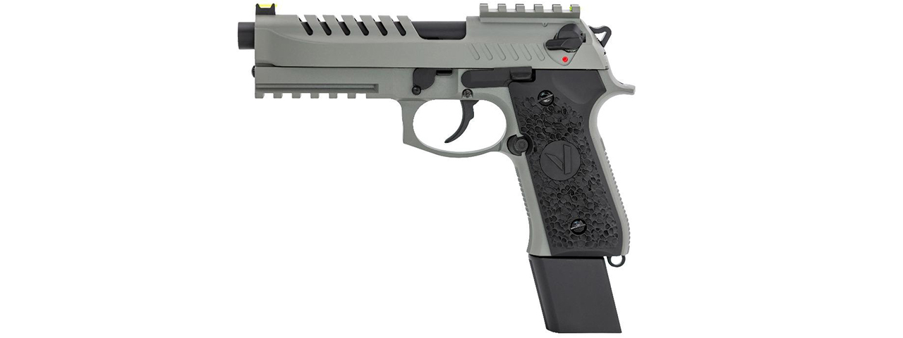 Vorsk Airsoft Tactical VM9 Gas Blowback Pistol - Grey - Click Image to Close