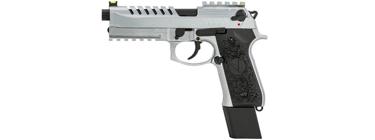 Vorsk Airsoft Tactical VM9 Gas Blowback Pistol - Silver - Click Image to Close