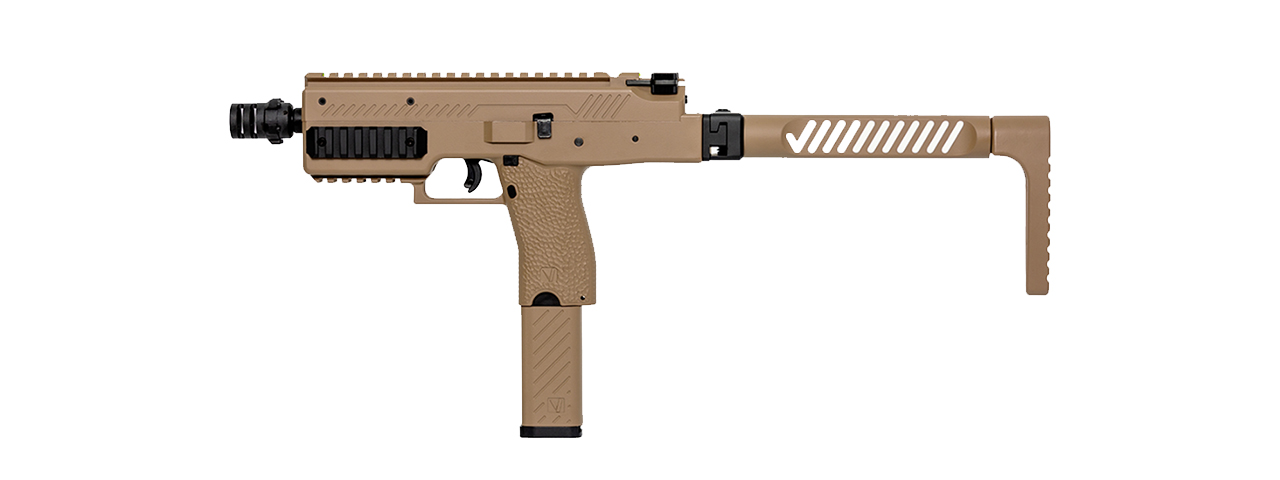 Vorsk Airsoft VMP-1 Gas Blowback SMG (Tan) - Click Image to Close