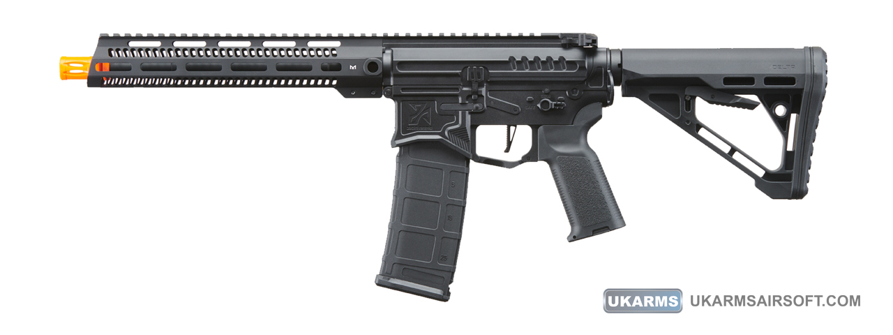 Zion Arms R15 Mod 1 Long Rail Airsoft Rifle with Delta Stock (Color: Black) - Click Image to Close