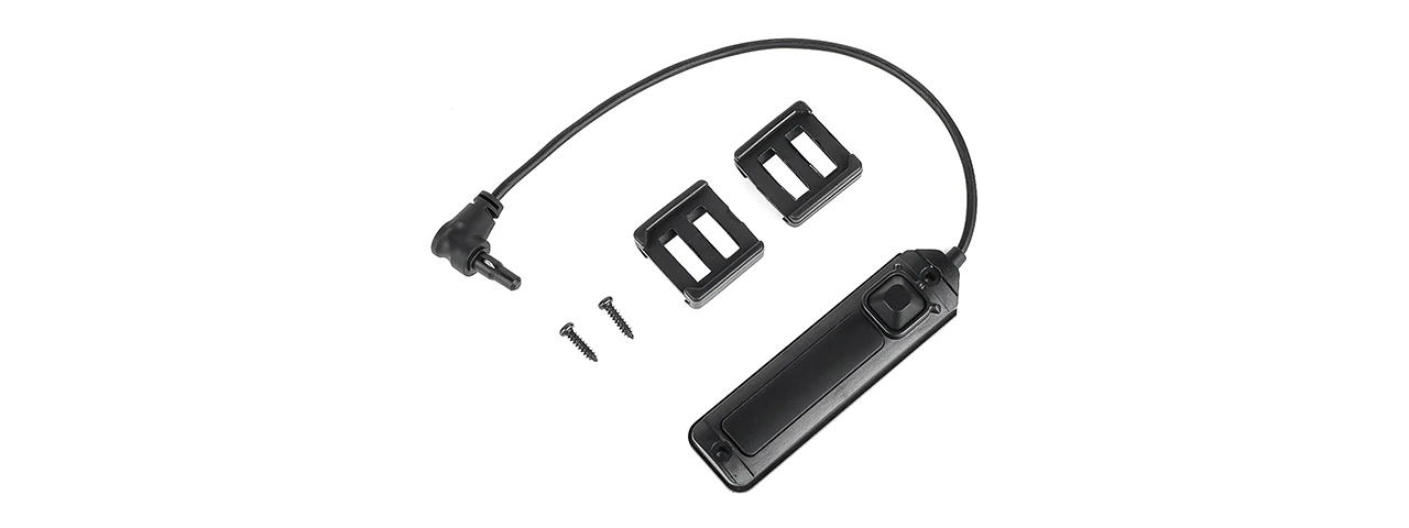 Atlas Custom Works Dual Function Tactical Flashlight Tape Switch w/ Crane Plug - (Black) - Click Image to Close