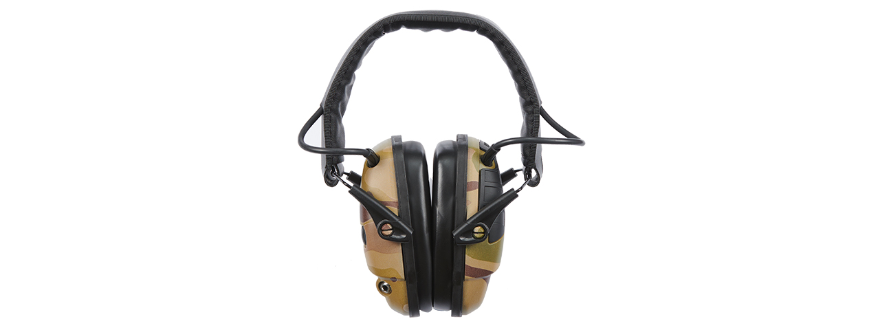 Atlas Custom Works Impact Sport Tactical Earmuff w/ Headband - (Camo) - Click Image to Close