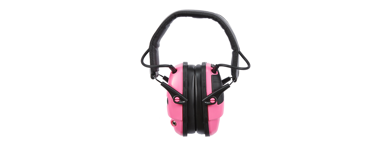 Atlas Custom Works Impact Sport Tactical Earmuff w/ Headband - (Pink) - Click Image to Close