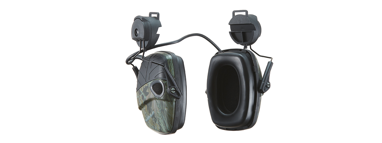 Atlas Custom Works Impact Sport Tactical Earmuff w/ Helmet Adapter - (Foliage) - Click Image to Close