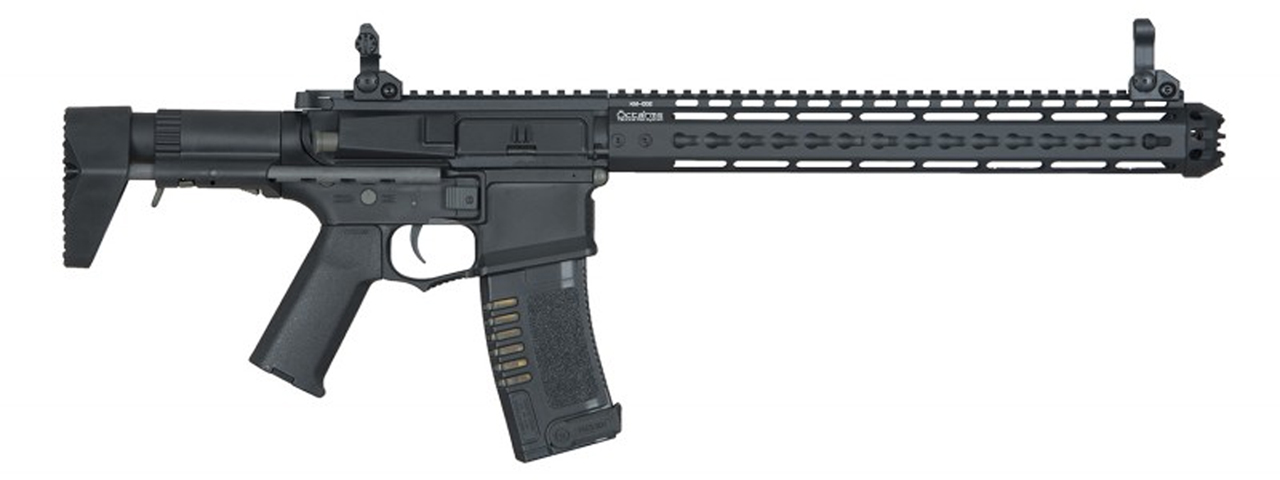 ARES Amoeba Gen5 AM-016 M4 Airsoft AEG with Octarms 13.5" Keymod Handguard - (Black) - Click Image to Close