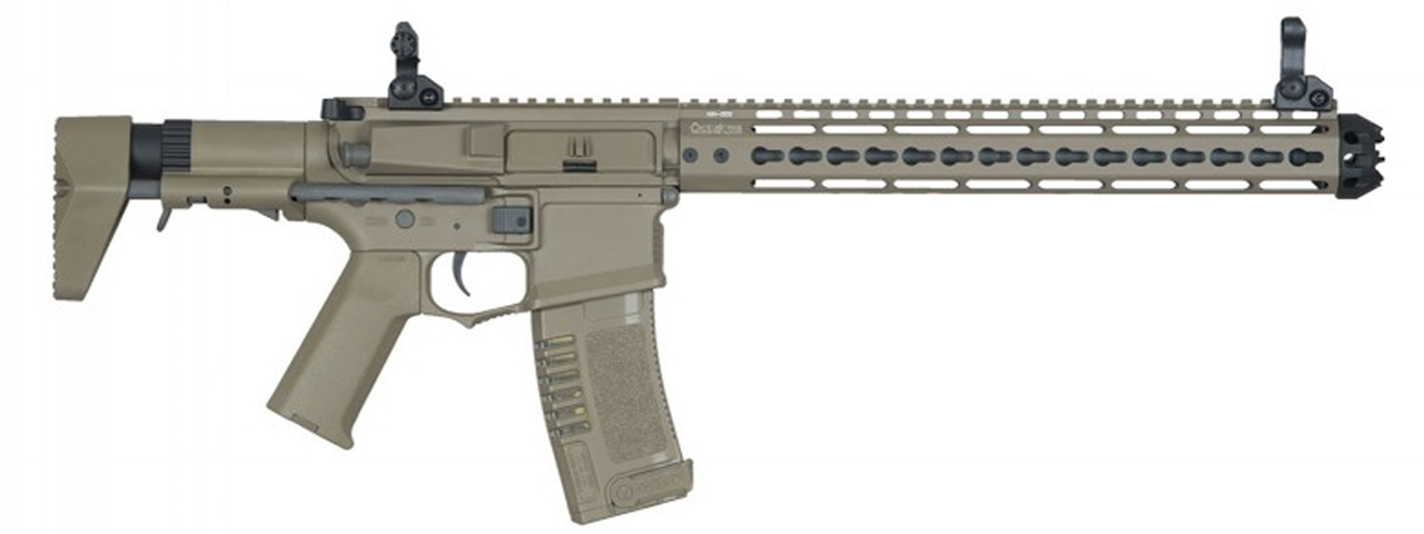ARES Amoeba Gen5 AM-016 M4 Airsoft AEG with Octarms 13.5" Keymod Handguard - (Dark Earth) - Click Image to Close