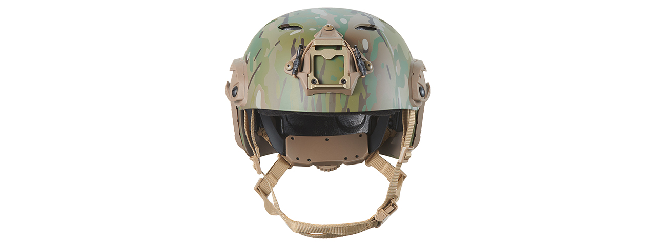 FMA Fast SF Tactical Helmet w/ Half Mask Attachment - (Camo/M) - Click Image to Close