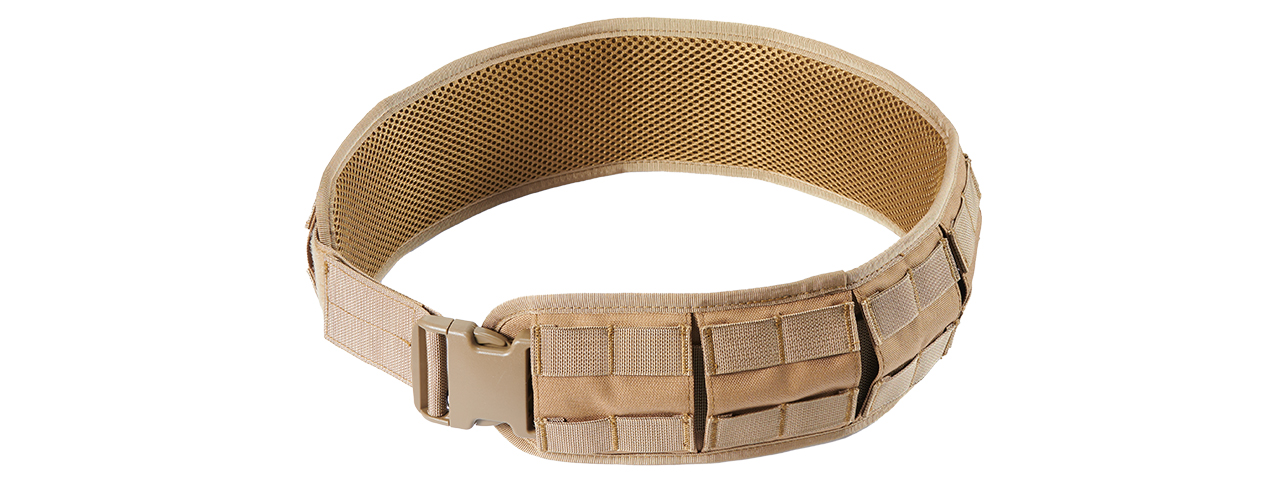 Tactical Molle Round Shotgun Shell Adjustable Bandolier - (Tan/XL) - Click Image to Close