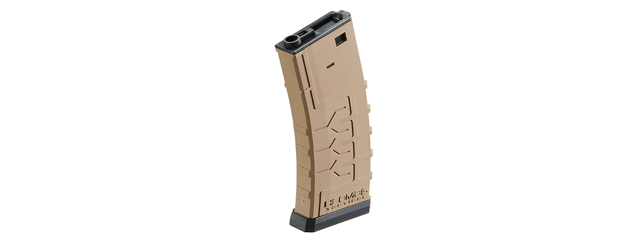 HFC HB-201M-B 300rd Polymer High Cap AEG M Flash Magazine - (Tan) - Click Image to Close