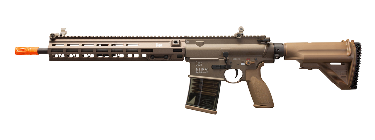 Heckler & Koch M110 A1 AEG Airsoft Rifle - (Tan) - Click Image to Close