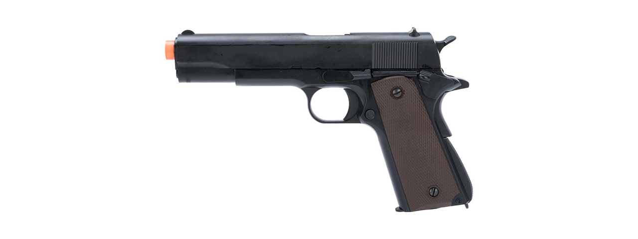 KJW Full Metal M1911-A1 CO2 Gas Blowback GBB Airsoft Pistol - (Black) - Click Image to Close