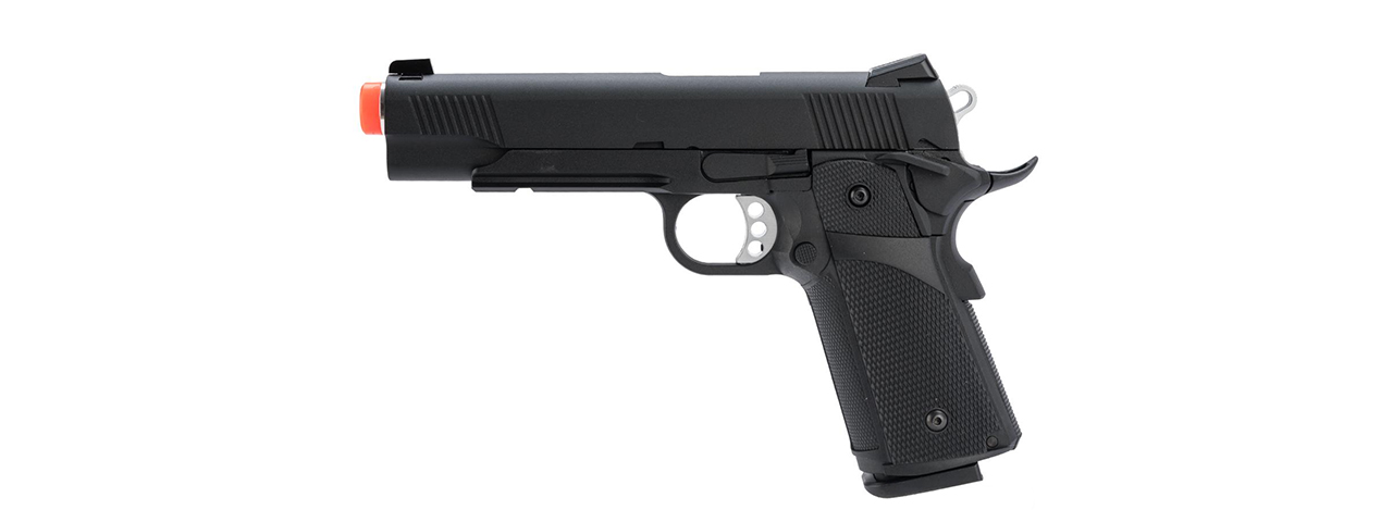 KJW Full Metal Custom 1911 Tactical HI-CAPA Gas/CO2 Blowback - (Black) - Click Image to Close