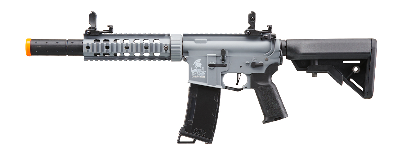 Lancer Tactical Gen 2 M4 Carbine SD AEG Airsoft Rifle - (Gray) - Click Image to Close