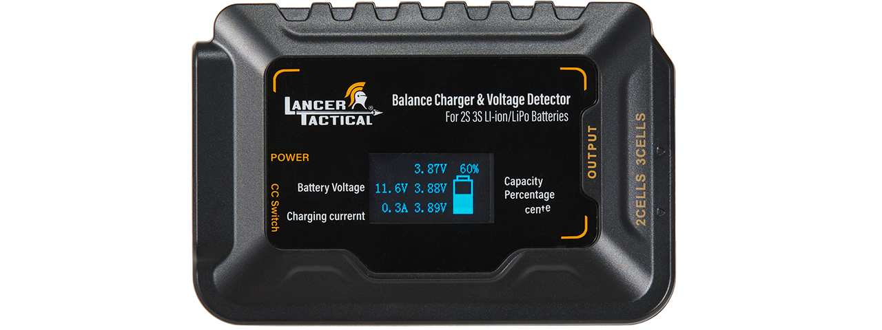 Lancer Tactical Li-Po Smart Pro Compact Balance Battery Charger - (Black) - Click Image to Close