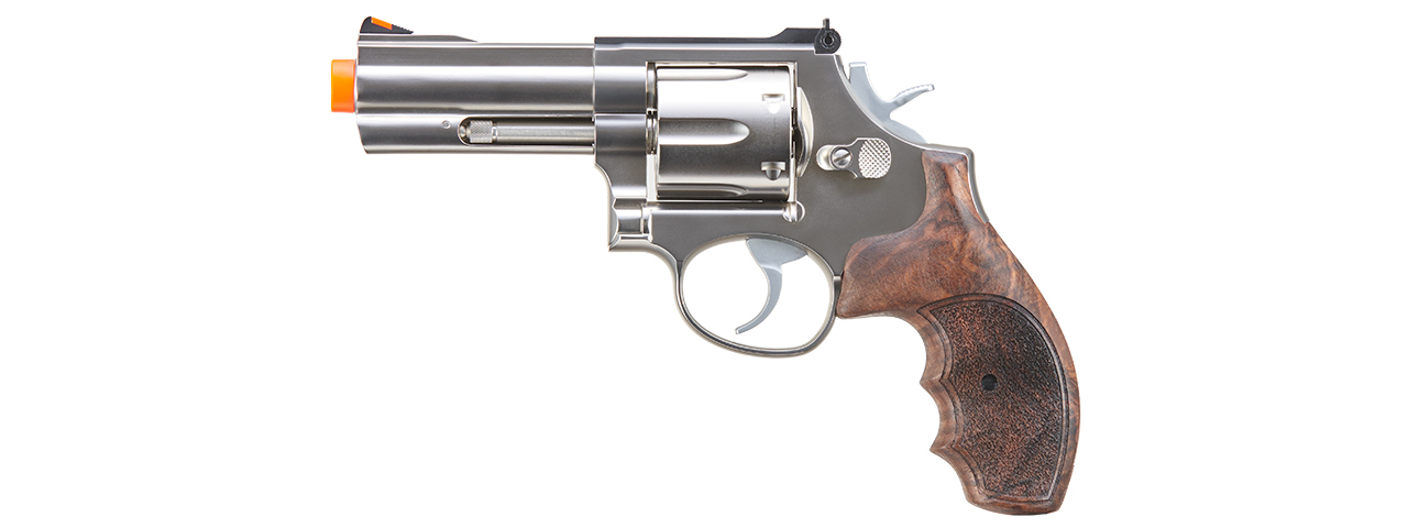 Ares 3 1/2" Revolver Snub Nose - (Steel/Wood) - Click Image to Close