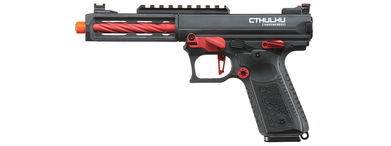 Tandemkross CTHULHU Gas Blow Back Pistol - (Black/Red) - Click Image to Close