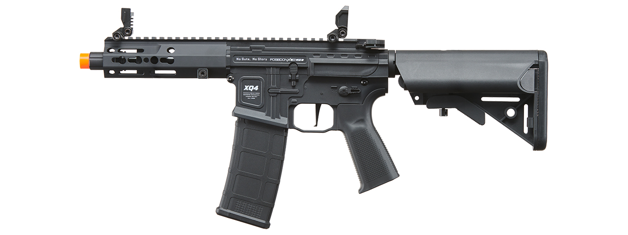 Poseidon XQ4 6" QRF w/ Crane Stock AEGR Rifle - (Black) - Click Image to Close