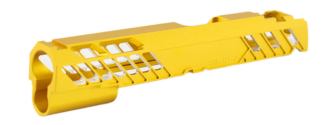 Dr. Black Aluminum Slide Type 505 for TM Hi-CAPA 5.1 GBB Pistols - (Gold) - Click Image to Close