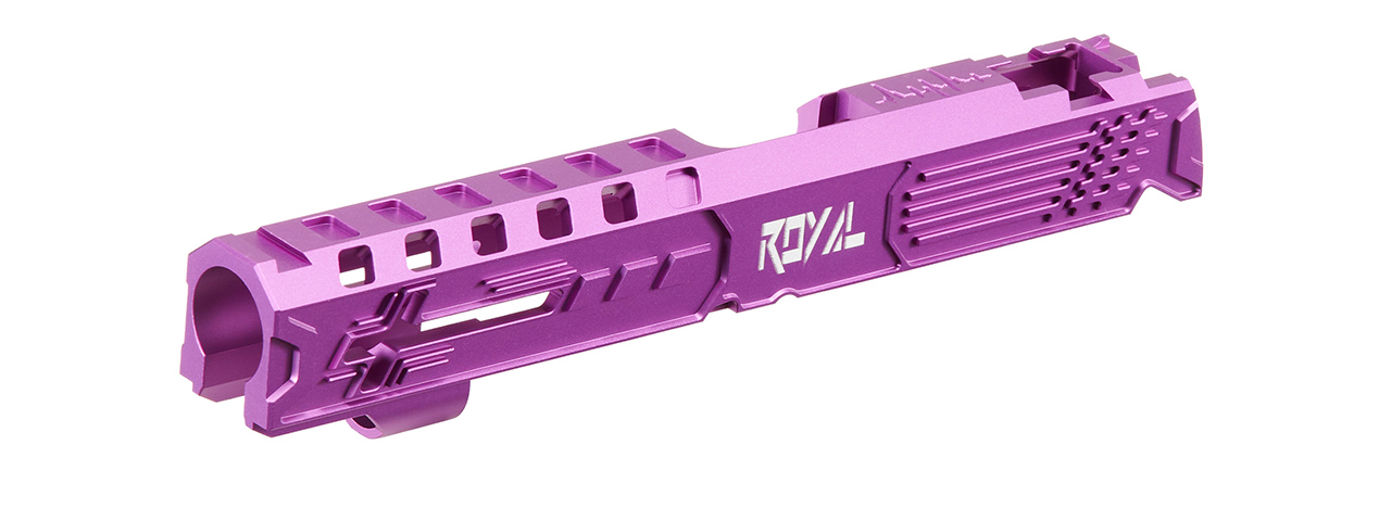 Dr. Black Royal Aluminum Slide for TM Hi-CAPA 5.1 GBB Pistols - (Purple) - Click Image to Close