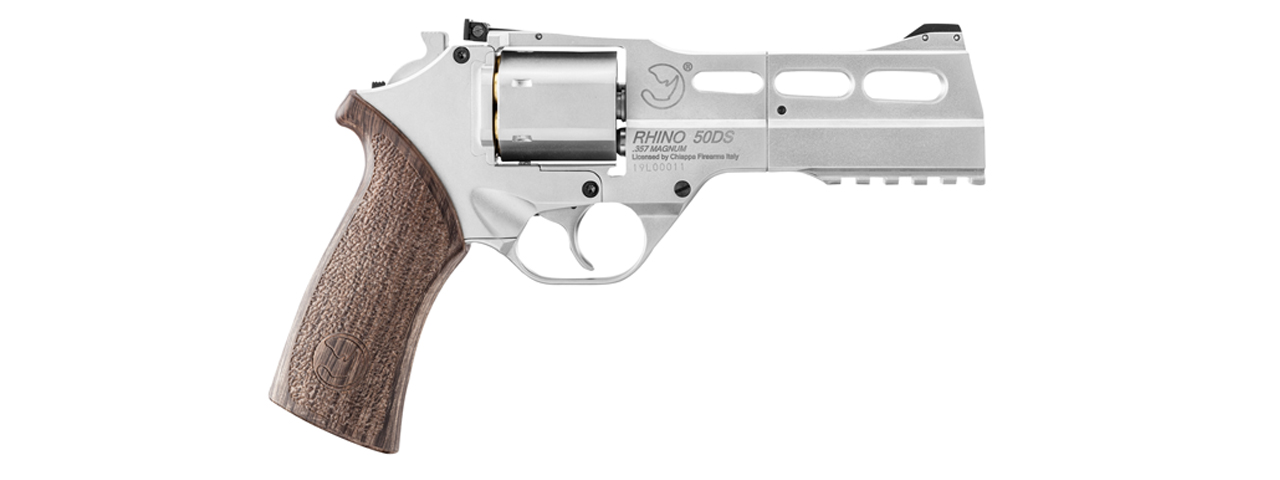 Chiappa/Black Ops/Wingun Rhino 50DS Revolver CO2 Cal. 177 - (Silver) - Click Image to Close
