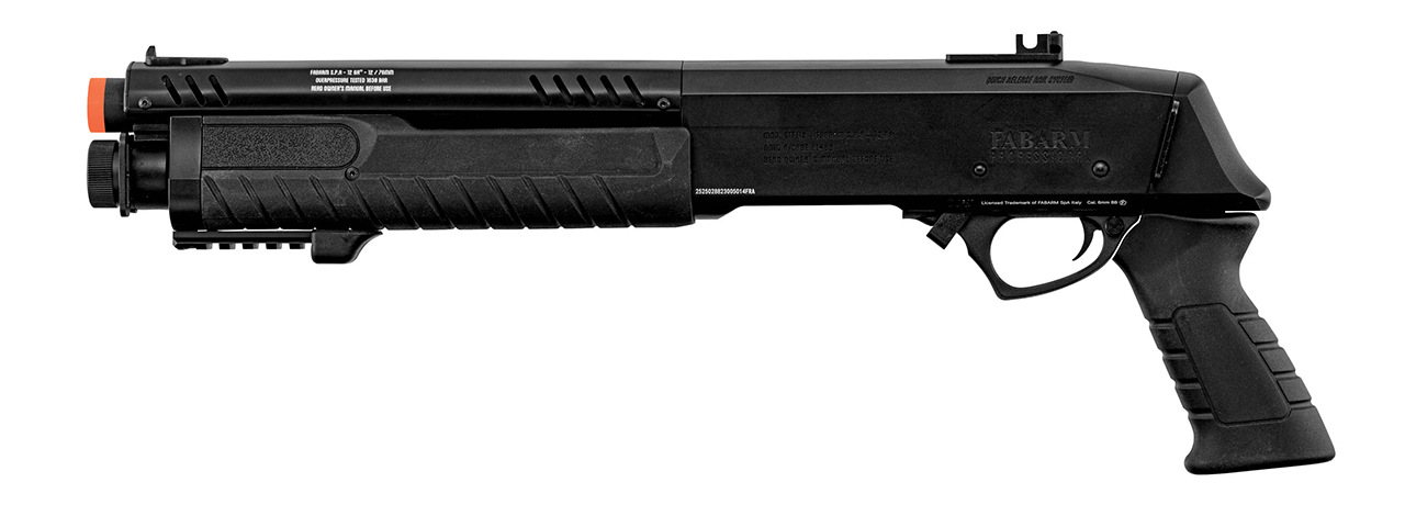 Fabarm 21" Short Initial Gas Pump Shotgun Replica - (Black) - Click Image to Close