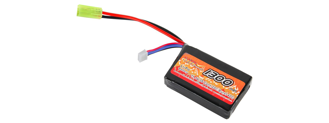 VB-Power 11.1V 1300 mAh 20C / 40C LiPo Airsoft AEG PEQ Battery - Click Image to Close