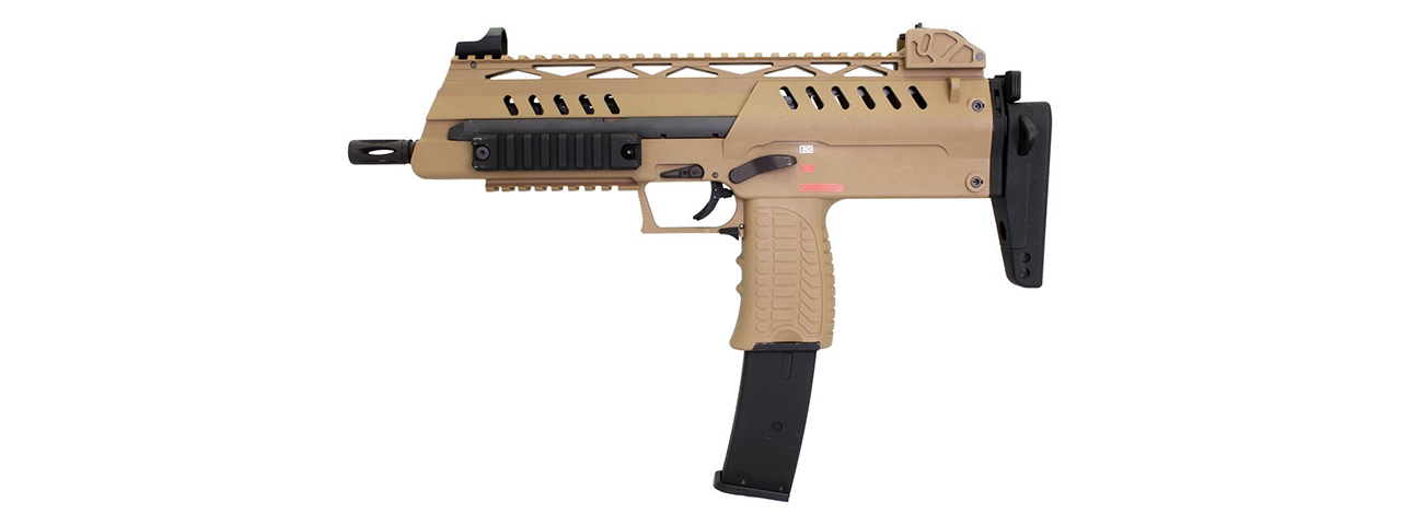 WE-Tech SMG-8 Airsoft GBB Sub Machine Gun - (Tan) - Click Image to Close