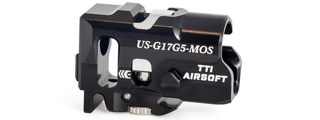 TTI Airsoft Infinity CNC TDC Hop Up Chamber for Umarex SRC G17 Gen5 MOS GBB Pistols - (Black) - Click Image to Close