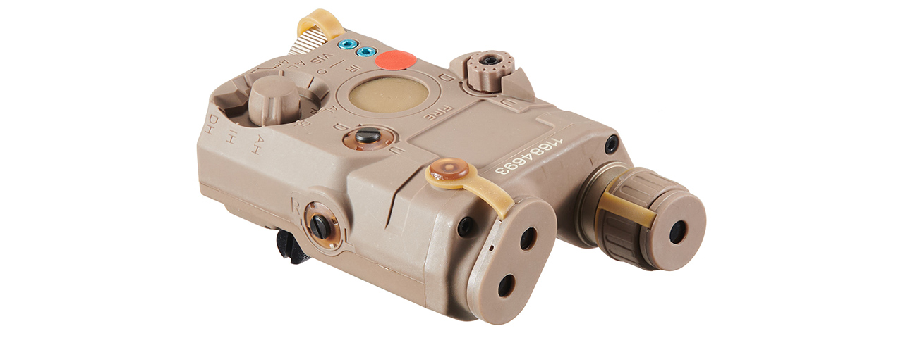 G-Force PEQ-15 L.E.D. Flashlight (WHITE) / Laser (RED) / IR Lens - (Tan) - Click Image to Close