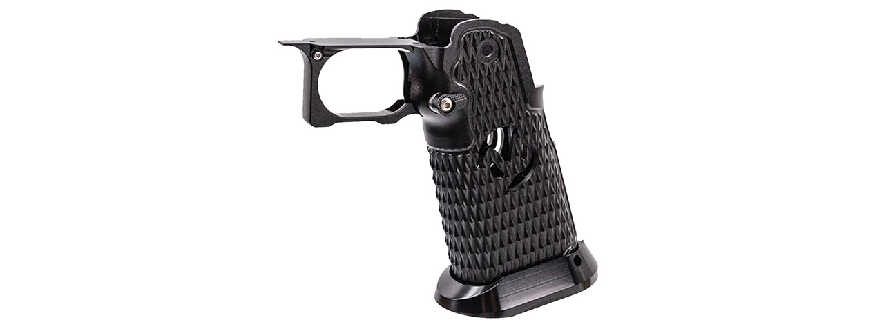 Atlas Custom Works CNC Aluminum Type 9 Grip Kit w/ Magwell Trigger Guard/Housing for Tokyo Marui Hi Capa GBBP Airsoft Pistols - (Black) - Click Image to Close