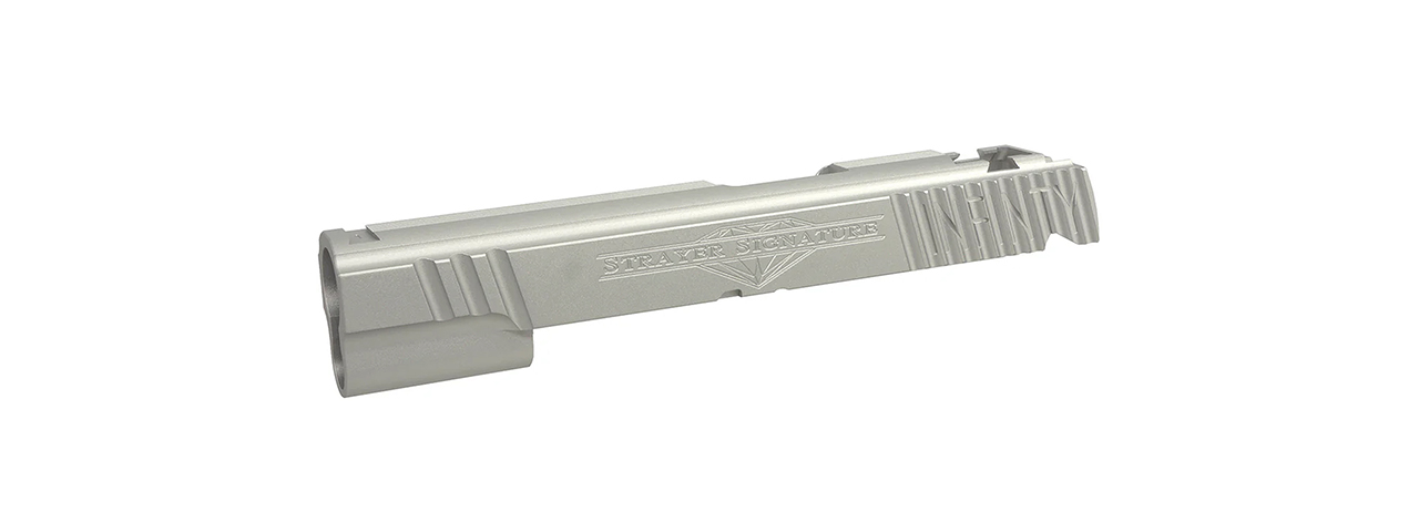 Atlas Custom Works Aluminum "Infinity Signature" Slide for Tokyo Marui 5.1 Hi-Capa GBB Airsoft Pistols - (Silver) - Click Image to Close